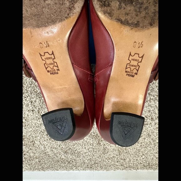 NIB John Fluevog Babylon Collection Wonder Ankle Boots Red Leather Victorian 8.5 - Picture 10 of 12